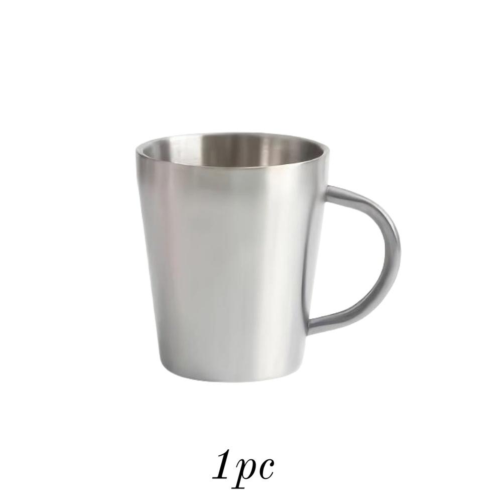 1/2pcs Coffee Mug 10oz Stainless Steel Water Cup With Handle Double Layer Thermal Insulation Drinking Cup Home Catering Essentia 300ml
1/2pcs Coffee Mug 10oz Stainless Steel Water Cup With Handle Double Layer Thermal Insulation Drinking Cup Home Catering Essentia 300ml