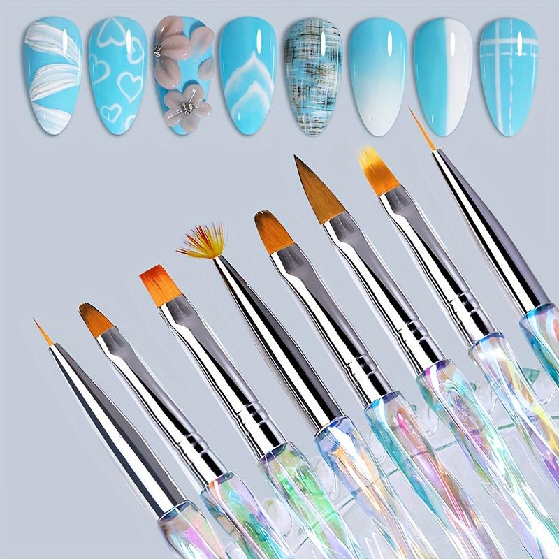 8-Piece Japanese Nail Art Brush Set for Gradient, Line Drawing, and Gel Application
8-Piece Japanese Nail Art Brush Set for Gradient, Line Drawing, and Gel Application