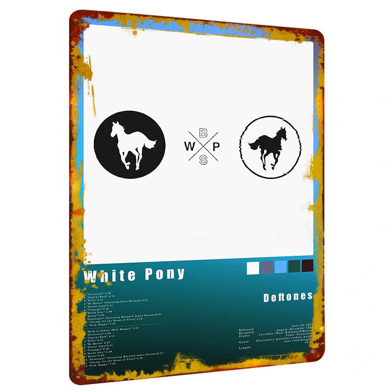 Deftones White Pony Album Art Metal Wall Decor Music Band Logo Iron Painting for Home Bar Decoration 20x30cm(7.8x11.8inch)
Deftones White Pony Album Art Metal Wall Decor Music Band Logo Iron Painting for Home Bar Decoration 20x30cm(7.8x11.8inch)