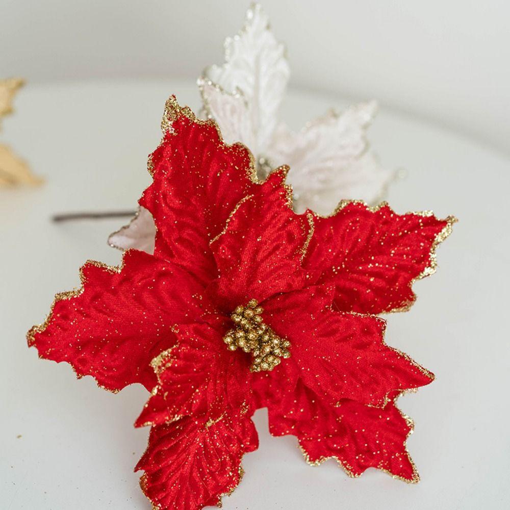 DIY Simulated Christmas Flower Fake Xmas Tree Ornaments Artificial Christmas Flowers Event Layout
DIY Simulated Christmas Flower Fake Xmas Tree Ornaments Artificial Christmas Flowers Event Layout