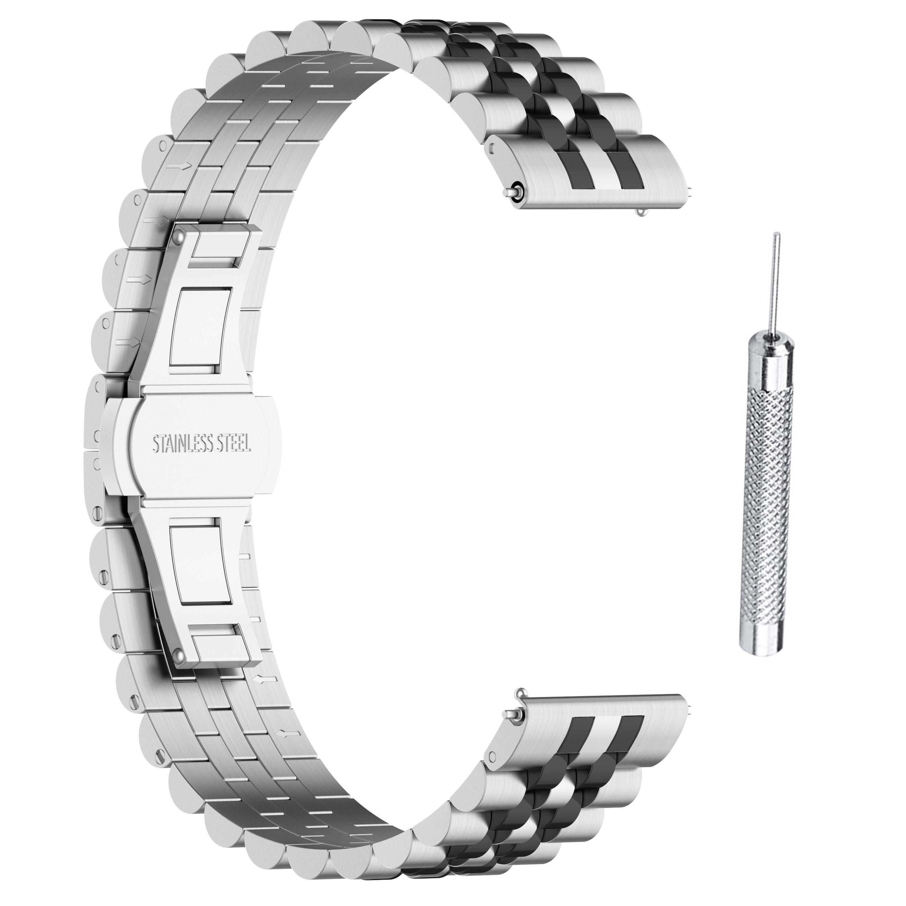 For Huawei Watch GT 4 41mm/Garmin Forerunner 265S/255S/Vivoactive 4S Watch Strap with Tool,Spring Bar 18mm Stainless Steel Watch Band Silver/Black B
For Huawei Watch GT 4 41mm/Garmin Forerunner 265S/255S/Vivoactive 4S Watch Strap with Tool,Spring Bar 18mm Stainless Steel Watch Band Silver/Black B