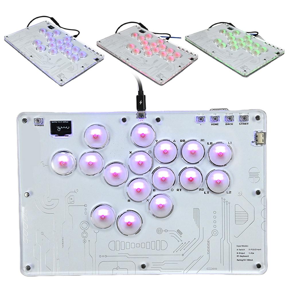 Для Arcade Stick 16 клавиш Slim для Arcade Fight Stick игровая клавиатура с настраиваемым RGB и TURBO для Switch/PC/PS5/PS4/PS3 /Steam Deck
Для Arcade Stick 16 клавиш Slim для Arcade Fight Stick игровая клавиатура с настраиваемым RGB и TURBO для Switch/PC/PS5/PS4/PS3 /Steam Deck