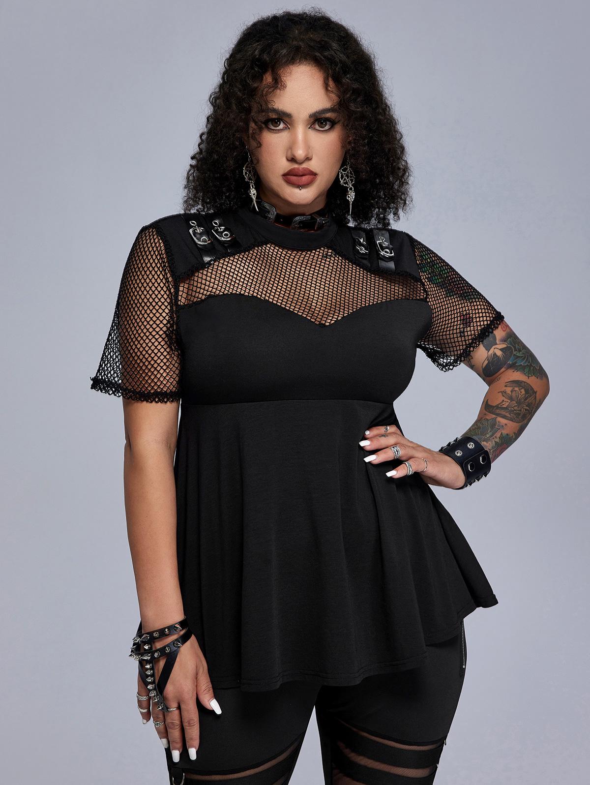 Rosegal Gothic Sheer Fishnet Panel Grommets Buckle Top из искусственной кожи с ремешком L чёрный
Rosegal Gothic Sheer Fishnet Panel Grommets Buckle Top из искусственной кожи с ремешком L чёрный