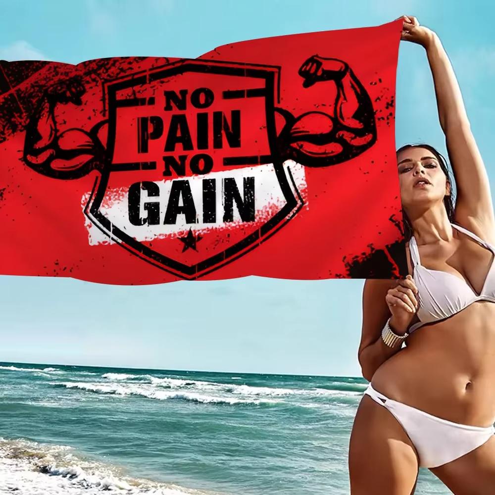 Motivational Gym Beach Towel, No Pain No Gain Microfiber Quick Dry Soft Absorbent for Swimming Yoga Resort Travel W40*H60(CM)
Motivational Gym Beach Towel, No Pain No Gain Microfiber Quick Dry Soft Absorbent for Swimming Yoga Resort Travel W40*H60(CM)
