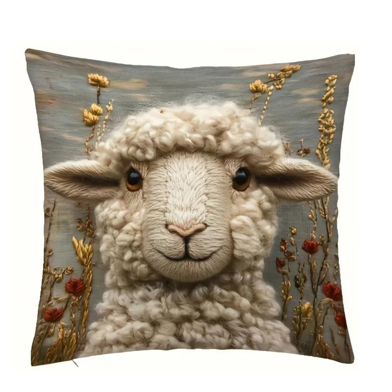 Cute Sheep Print Pillowcase With Non Real Embroidery Suitable For Comfortable Night Sofa Cushion Cover 45cmx45cm
Cute Sheep Print Pillowcase With Non Real Embroidery Suitable For Comfortable Night Sofa Cushion Cover 45cmx45cm