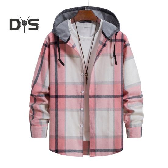 Чоловіче однобортне повсякденне однобортне пальто в стилі печворк з довгим рукавом і принтом у клітку з капюшоном, весна-осінь M рожевий
Чоловіче однобортне повсякденне однобортне пальто в стилі печворк з довгим рукавом і принтом у клітку з капюшоном, весна-осінь M рожевий