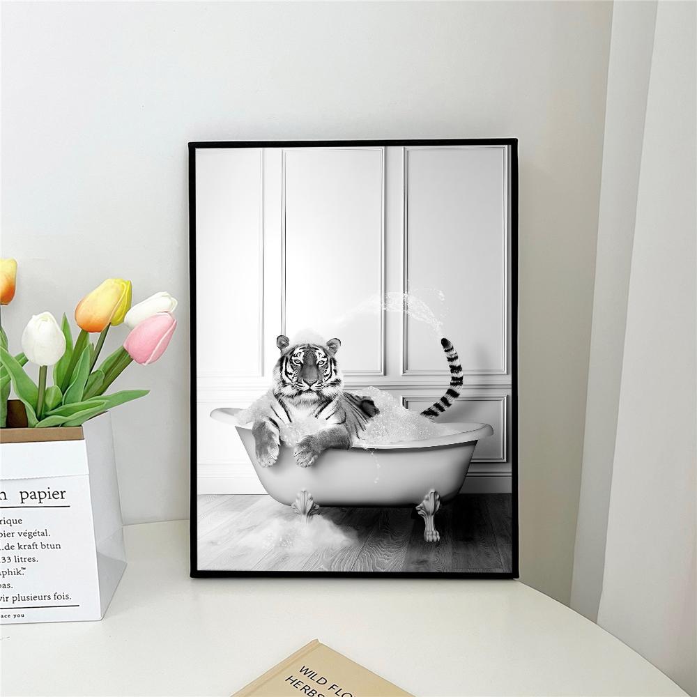 1pc Retro Art Bathroom Animal Poster Self-adhesive Art Poster Waterproof Paper Sticker Coffee House Bar Room Wall Decor 21*30cm No Frame
1pc Retro Art Bathroom Animal Poster Self-adhesive Art Poster Waterproof Paper Sticker Coffee House Bar Room Wall Decor 21*30cm No Frame