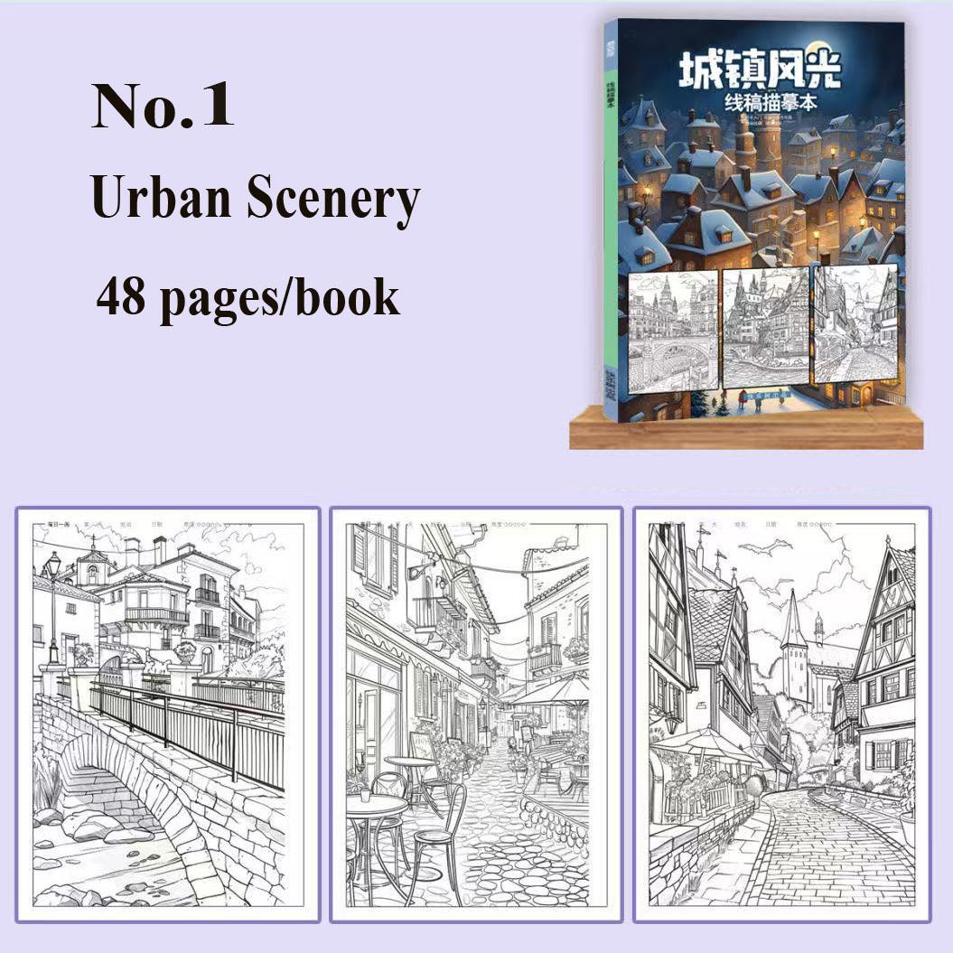 Artistic Drawing Practice Book - Landscape Tracing & Pen Control Coloring Books Adults Stress-Relief Pencil Sketch Album Art
Artistic Drawing Practice Book - Landscape Tracing & Pen Control Coloring Books Adults Stress-Relief Pencil Sketch Album Art