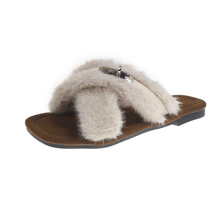 Premium fluffy slippers women s outer wear 2025 new autumn and winter fashion versatile thick-soled plush office cotton slippers 40
Premium fluffy slippers women s outer wear 2025 new autumn and winter fashion versatile thick-soled plush office cotton slippers 40