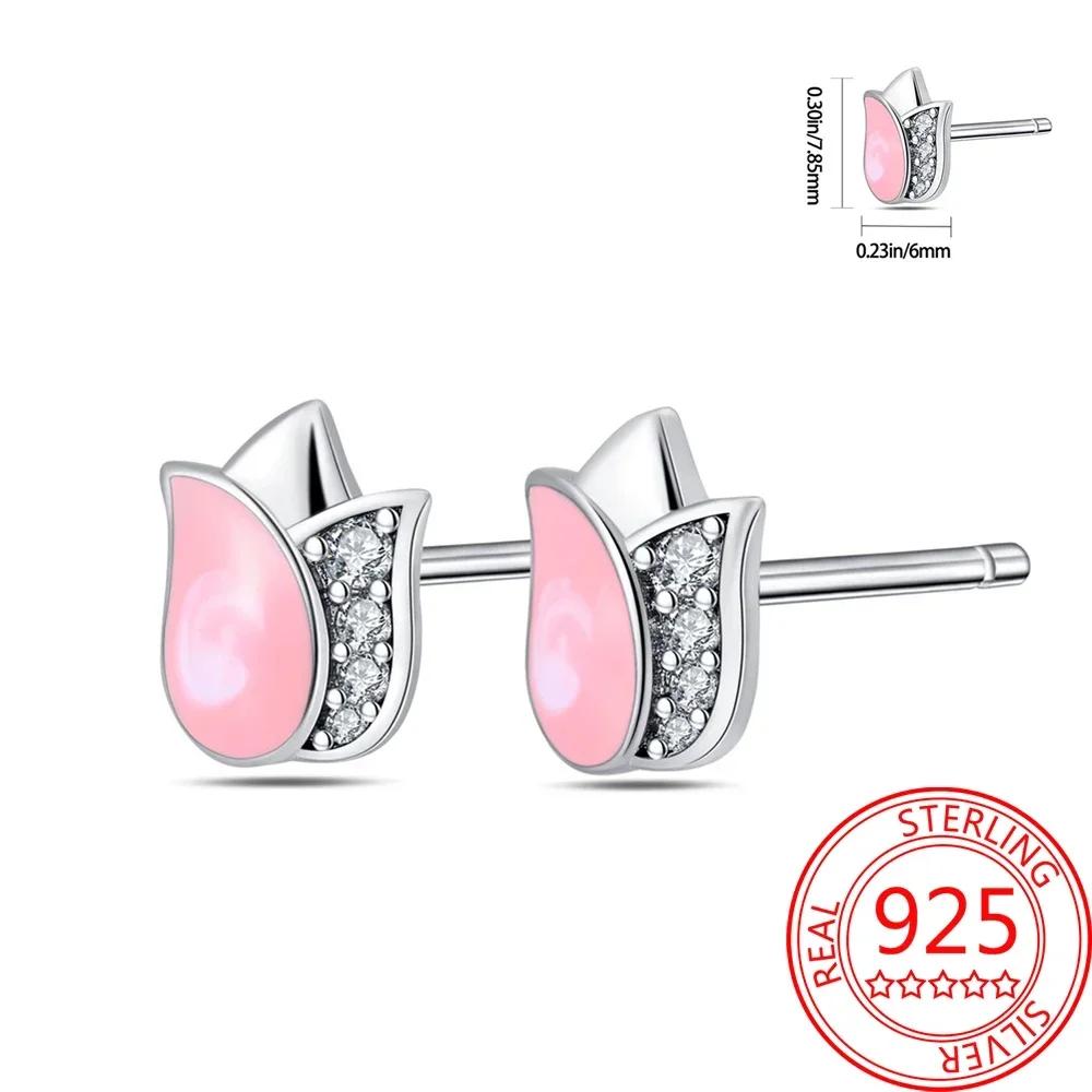 Pink Series Romantic Flower Butterfly Unicorn Tulip Geometry 925 Silver Earrings Boutique Fine Jewelry Gifts for Women
Pink Series Romantic Flower Butterfly Unicorn Tulip Geometry 925 Silver Earrings Boutique Fine Jewelry Gifts for Women