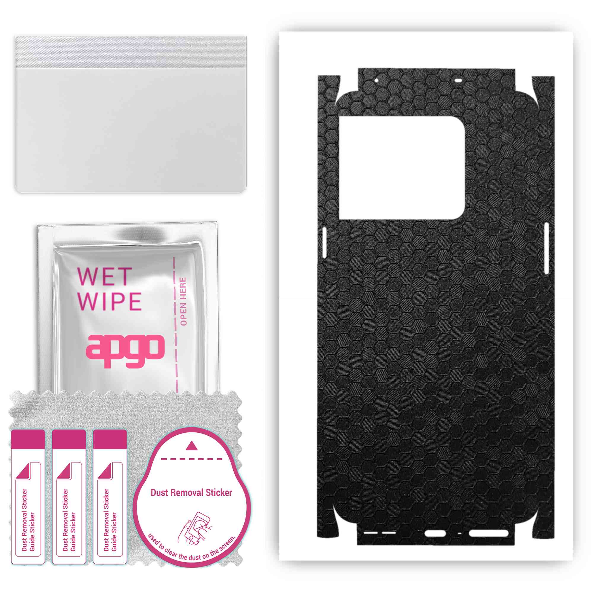 Apgo Protective Skin Sticker for the back+sides compatible with OnePlus 10T, Full Wrap Film, Foil, Vinyl - Pattern Black Honeycomb
Apgo Protective Skin Sticker for the back+sides compatible with OnePlus 10T, Full Wrap Film, Foil, Vinyl - Pattern Black Honeycomb