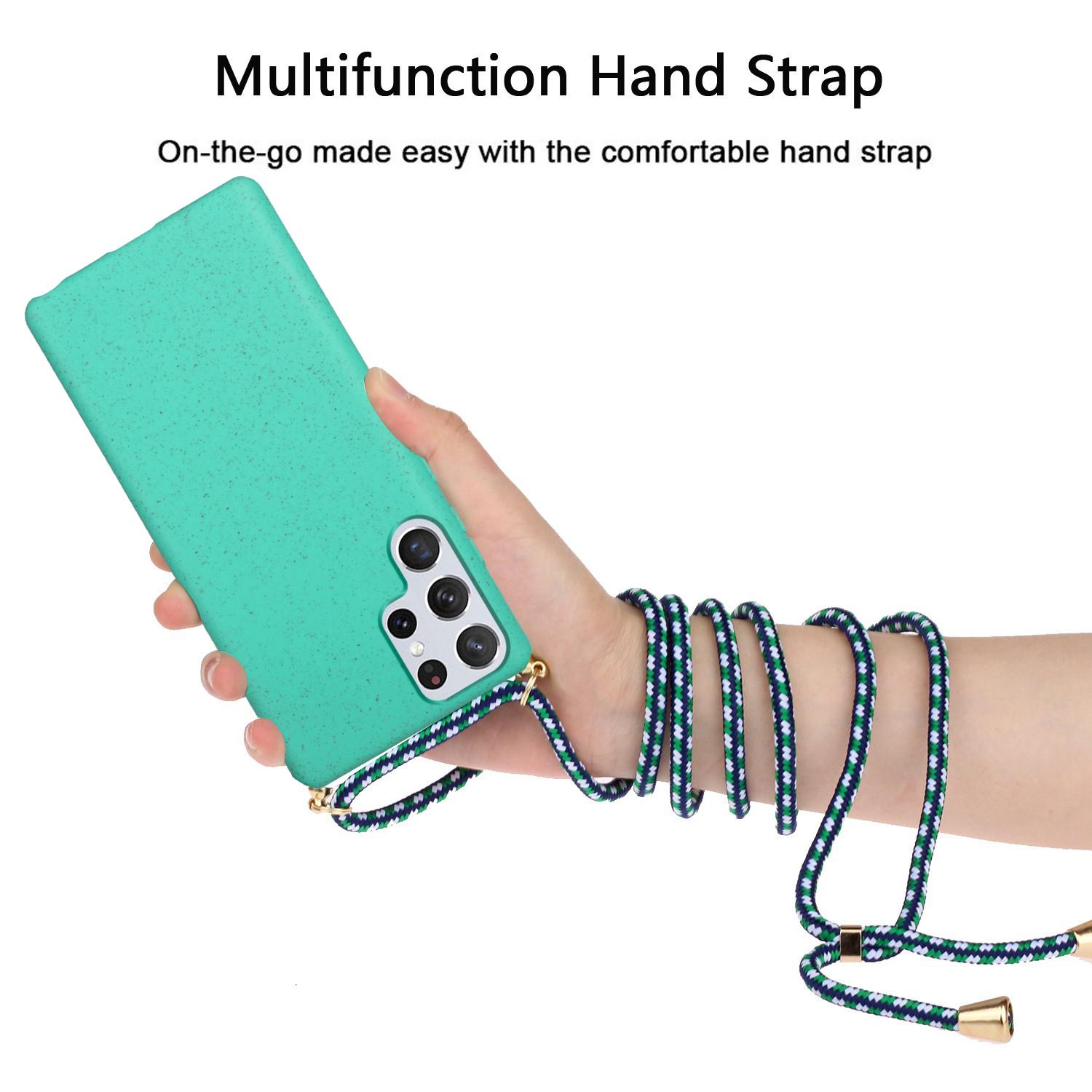 For Samsung Galaxy S24 Ultra Eco-Friendly Phone Case TPU+Wheat Straw Cover with Lanyard Sky Blue
For Samsung Galaxy S24 Ultra Eco-Friendly Phone Case TPU+Wheat Straw Cover with Lanyard Sky Blue