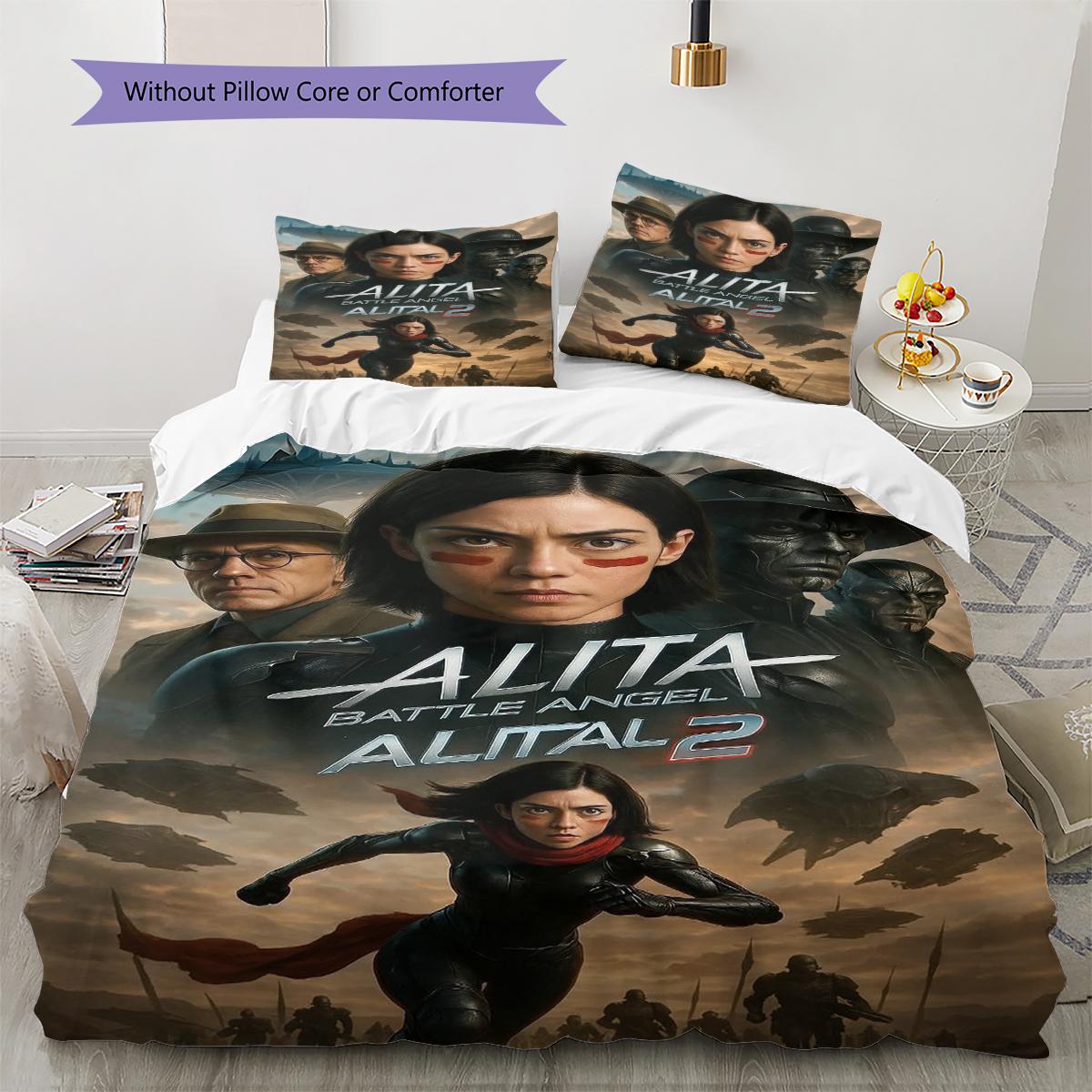 Alita Poster Pattern Bedding Quilt Set Quilt Cover Pillowcase Home Decoration Gift (1 * duvet cover + 2 * pillowcase, without core) 135x200cm
Alita Poster Pattern Bedding Quilt Set Quilt Cover Pillowcase Home Decoration Gift (1 * duvet cover + 2 * pillowcase, without core) 135x200cm