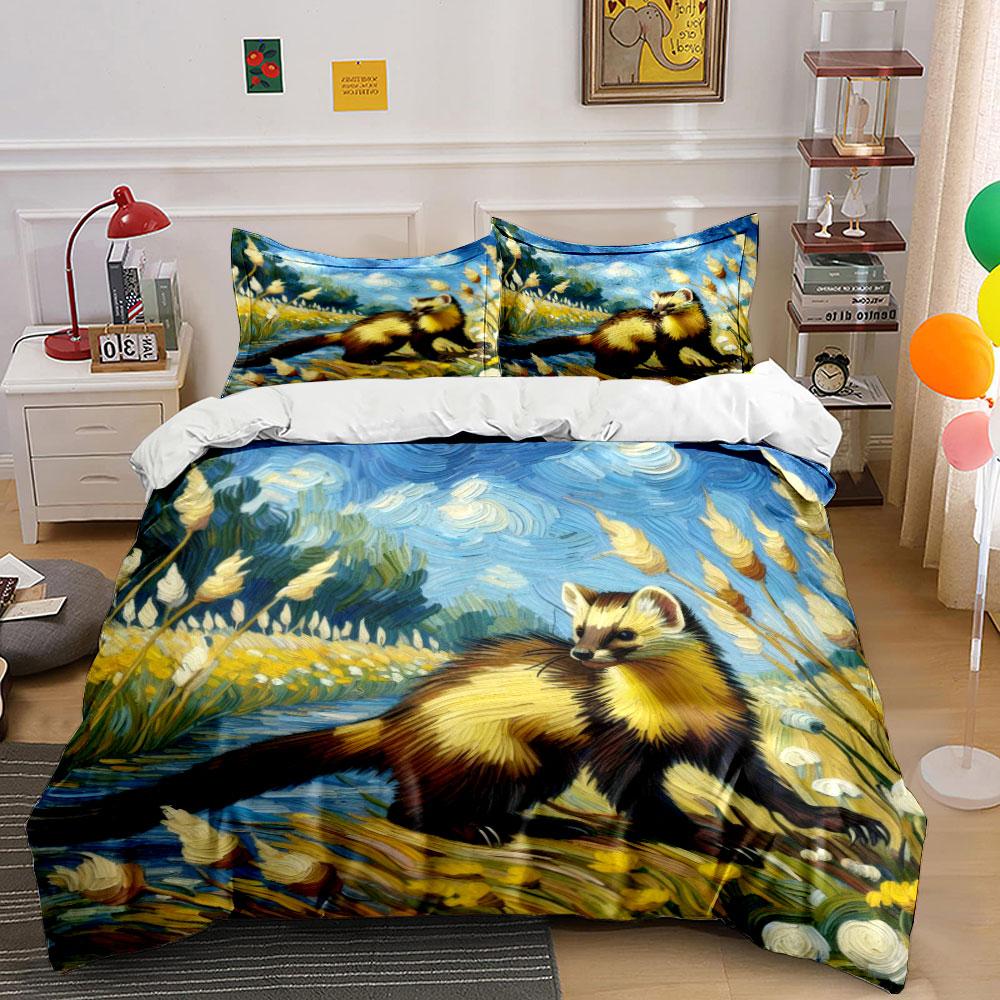 Ferret amid wheat field. Bedding sets Duvet cover sets Duvet covers Pillowcases(1 * Duvet Cover 2 * Pillowcases, without duvet insert) 135x200cm
Ferret amid wheat field. Bedding sets Duvet cover sets Duvet covers Pillowcases(1 * Duvet Cover 2 * Pillowcases, without duvet insert) 135x200cm