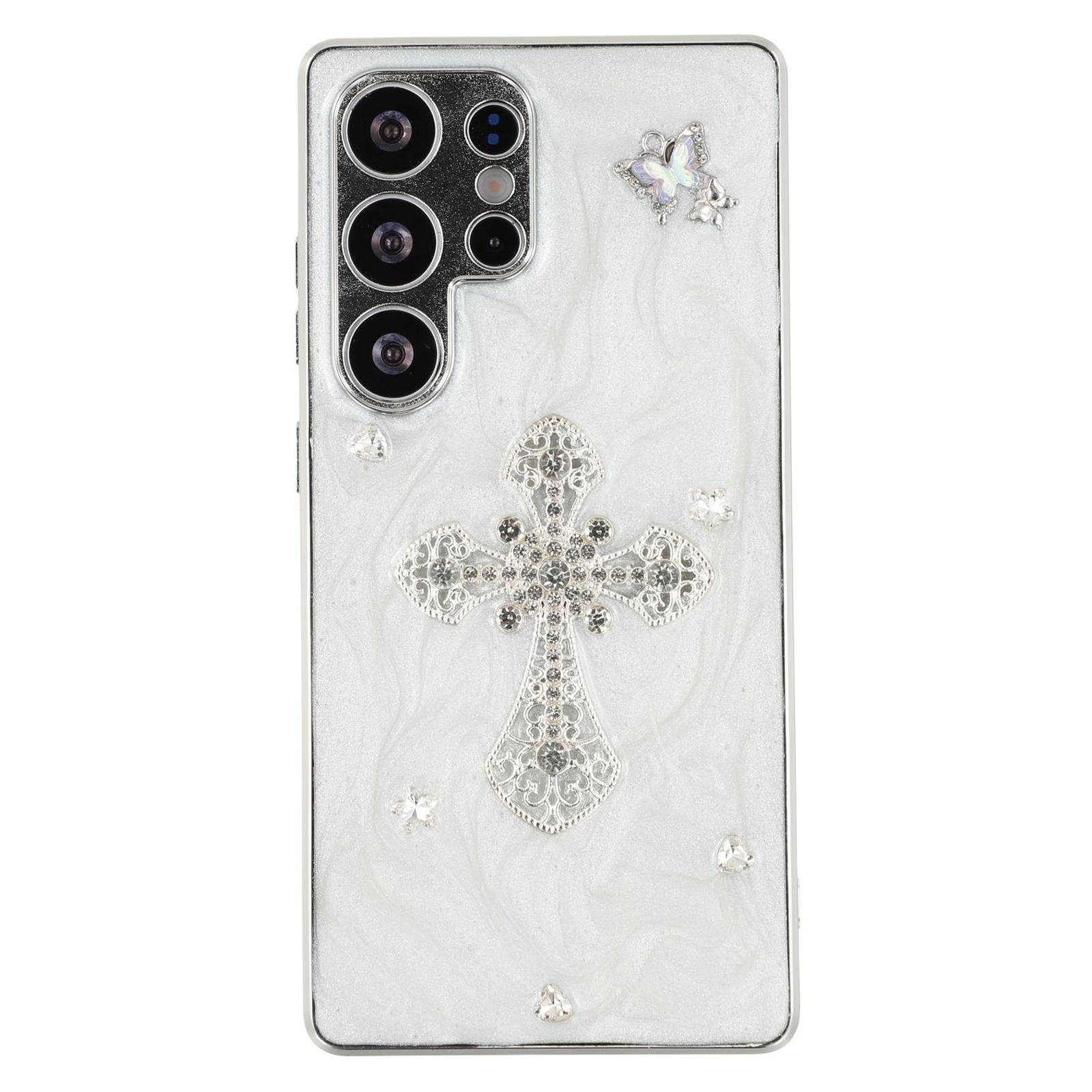For Samsung Galaxy S23 Ultra Case Electroplated Epoxy Metal Decor TPU+Acrylic Phone Cover Precise Cutouts Rhinestone Cross
For Samsung Galaxy S23 Ultra Case Electroplated Epoxy Metal Decor TPU+Acrylic Phone Cover Precise Cutouts Rhinestone Cross