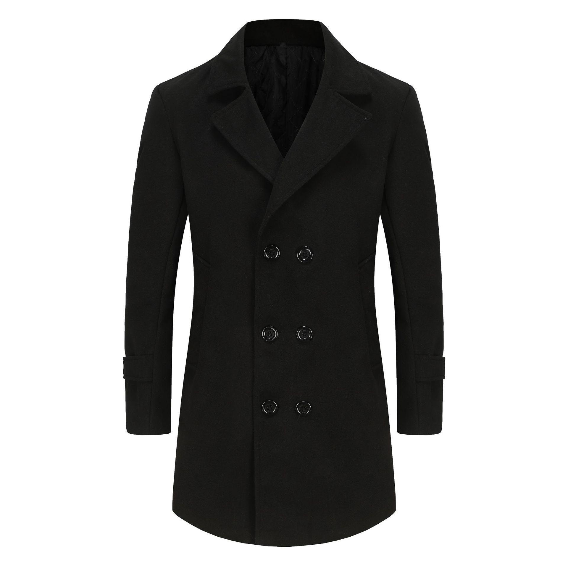 2024 Winter European Men s Double-breasted Wool Coat - Mid-length, Thick, Fashionable Lapel Design Large чорний
2024 Winter European Men s Double-breasted Wool Coat - Mid-length, Thick, Fashionable Lapel Design Large чорний
