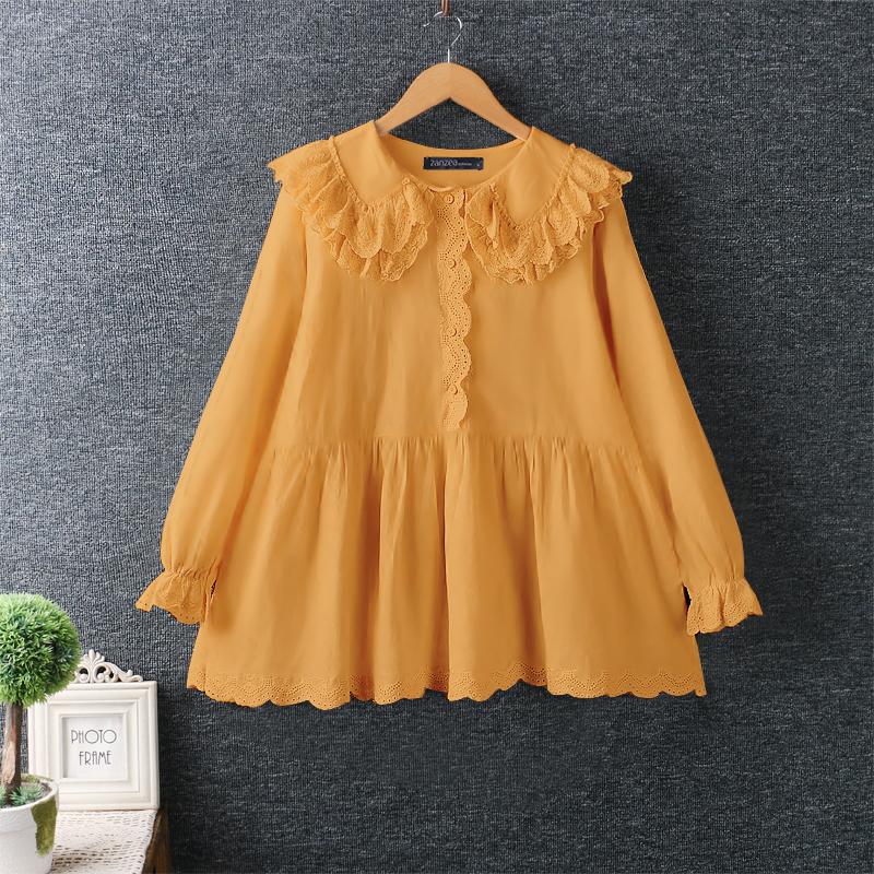 ZANZEA Жіночі осінні мереживні сорочки з довгим рукавом і трапецією M жовтий
ZANZEA Жіночі осінні мереживні сорочки з довгим рукавом і трапецією M жовтий