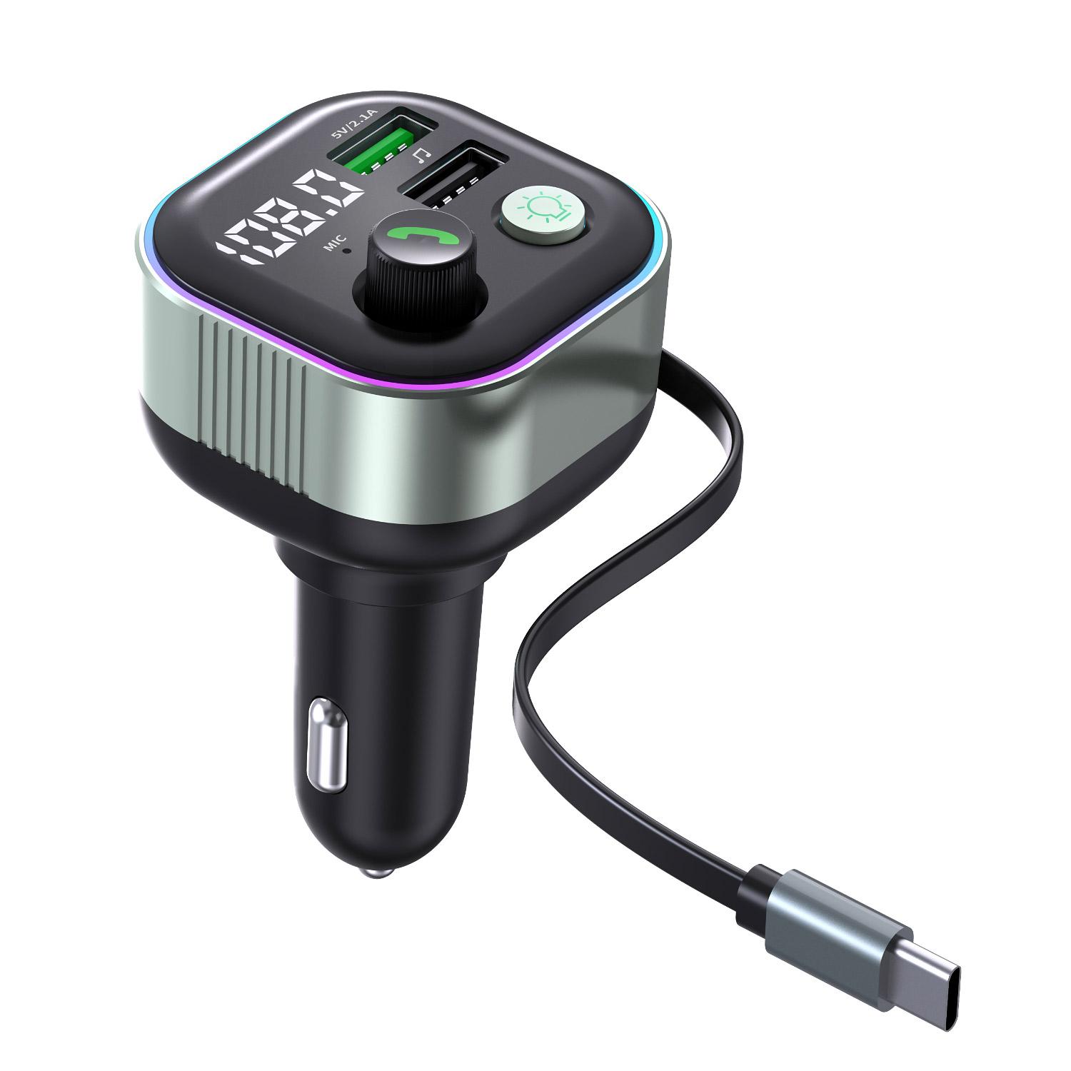 GZ11 65W PD Fast Charging Car Charger with Retractable Type C Cable Voltage Display Bluetooth-Compatible MP3 Player A
GZ11 65W PD Fast Charging Car Charger with Retractable Type C Cable Voltage Display Bluetooth-Compatible MP3 Player A