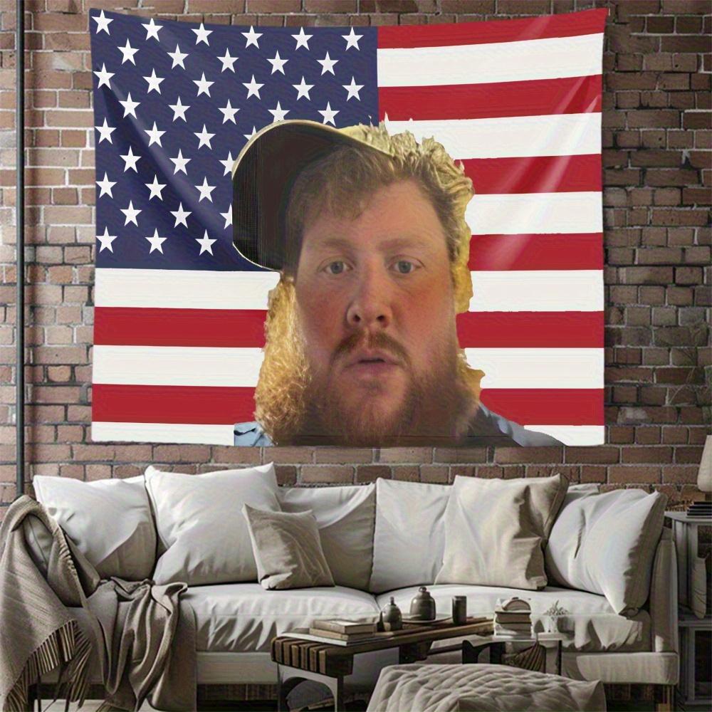 Humorous Patriotic American Flag Tapestry Light Beige Wall Hanging for Dorm Bedroom Living Room Indoor Outdoor Holiday Gift 74x94cm(29x37in)
Humorous Patriotic American Flag Tapestry Light Beige Wall Hanging for Dorm Bedroom Living Room Indoor Outdoor Holiday Gift 74x94cm(29x37in)