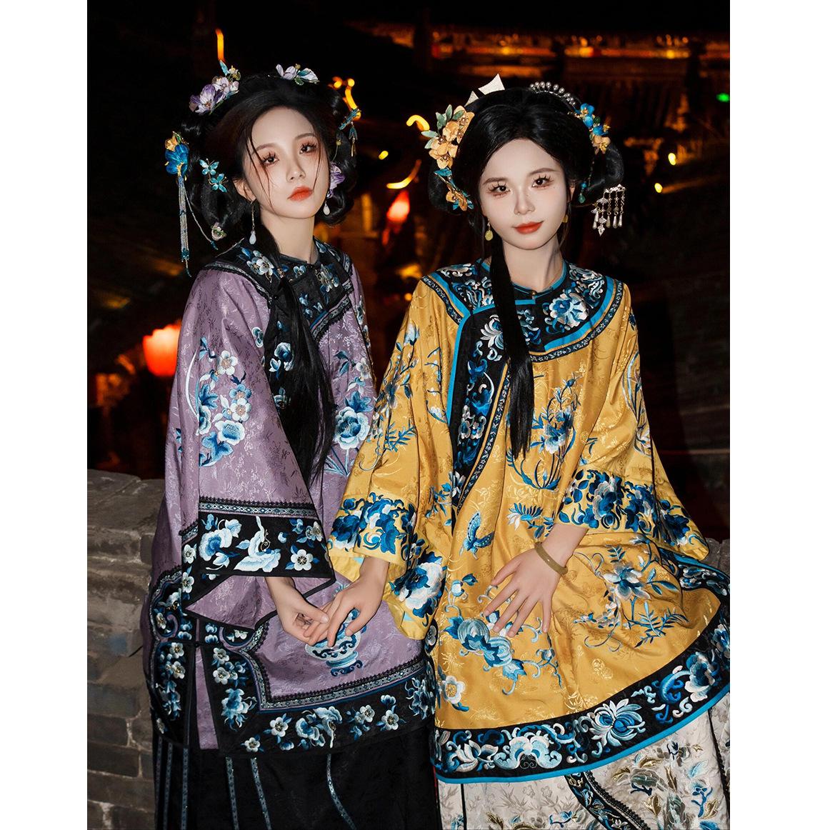 Qing Han Women s Mamian Skirt: Embroidered Purple Round Neck Gege Dress, Inspired by Qing Dynasty Fashion. Large
Qing Han Women s Mamian Skirt: Embroidered Purple Round Neck Gege Dress, Inspired by Qing Dynasty Fashion. Large