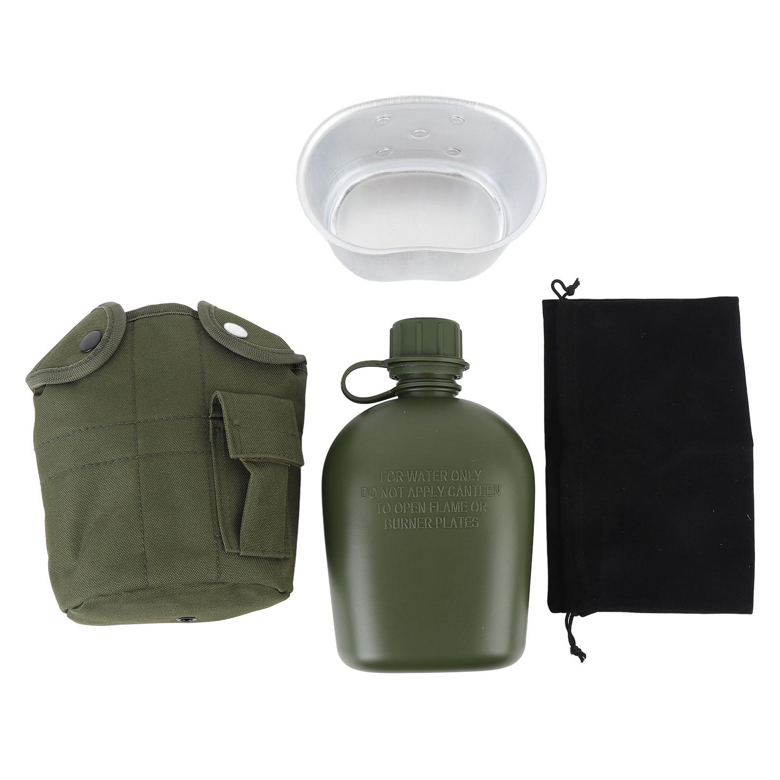 Outdoor Canteen Kit PE 1L Canteen Water Bottle with Bottle Pouch and Cup for Camping Hiking
Outdoor Canteen Kit PE 1L Canteen Water Bottle with Bottle Pouch and Cup for Camping Hiking