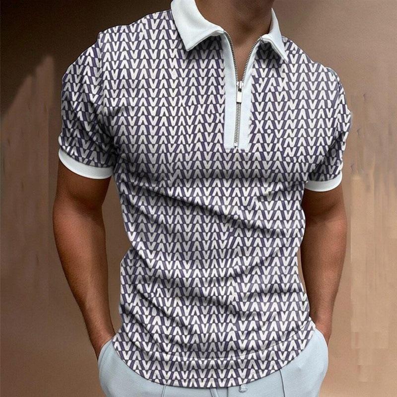 Men s Business Geometric Pattern Printed Fashion Zipper Short-sleeved POLO Shirt 3XL білий
Men s Business Geometric Pattern Printed Fashion Zipper Short-sleeved POLO Shirt 3XL білий