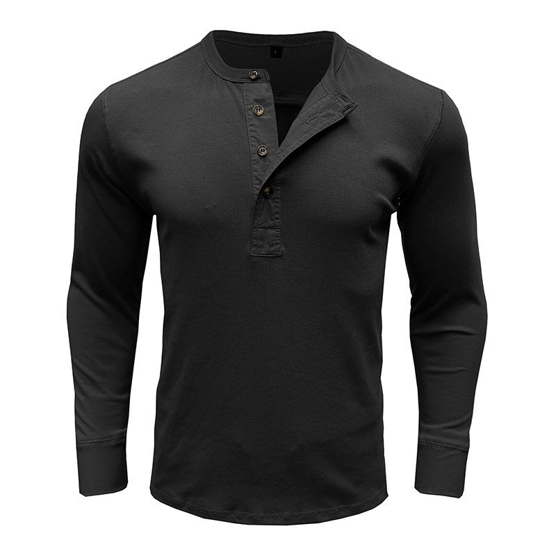 Чоловіча сорочка-henley з довгим рукавом, приталена, з круглим вирізом XXL чорний
Чоловіча сорочка-henley з довгим рукавом, приталена, з круглим вирізом XXL чорний