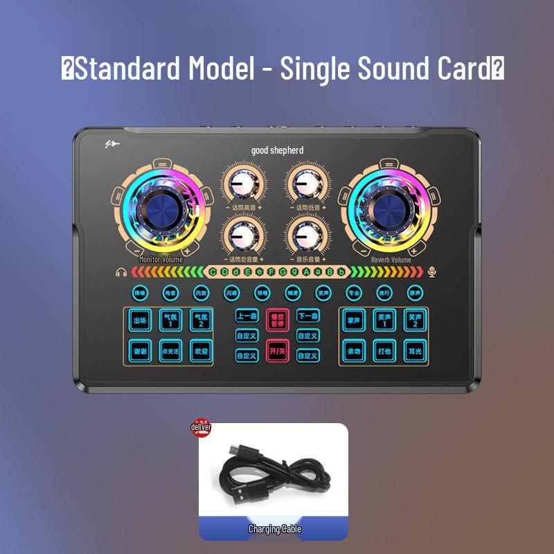 Good Shepherd Live Broadcast Sound Card Kit with Mic for Streaming on Douyin, Mobile, and Computer
Good Shepherd Live Broadcast Sound Card Kit with Mic for Streaming on Douyin, Mobile, and Computer