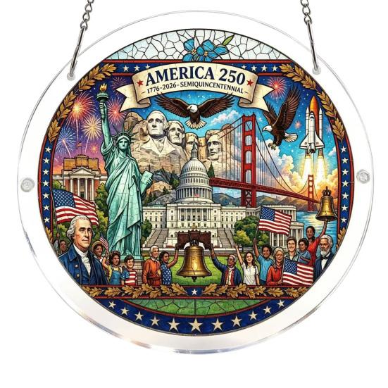 4th of July Acrylic Puzzle Suncatcher, Patriotic Window Hanging Ornament, 250th Anniversary America Sun Catcher Jigsaw Puzzle Kit for Independence C
4th of July Acrylic Puzzle Suncatcher, Patriotic Window Hanging Ornament, 250th Anniversary America Sun Catcher Jigsaw Puzzle Kit for Independence C