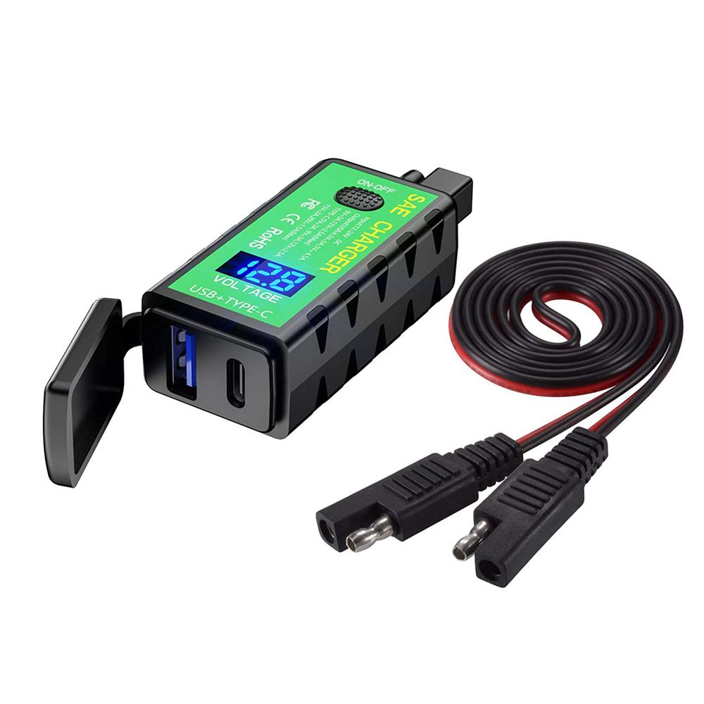 SAE to USB QC3.0 Быстрый переключатель включения/выключения Зарядное устройство для телефона Кабель-адаптер Быстрое зарядное устройство Зарядка через USB
SAE to USB QC3.0 Быстрый переключатель включения/выключения Зарядное устройство для телефона Кабель-адаптер Быстрое зарядное устройство Зарядка через USB