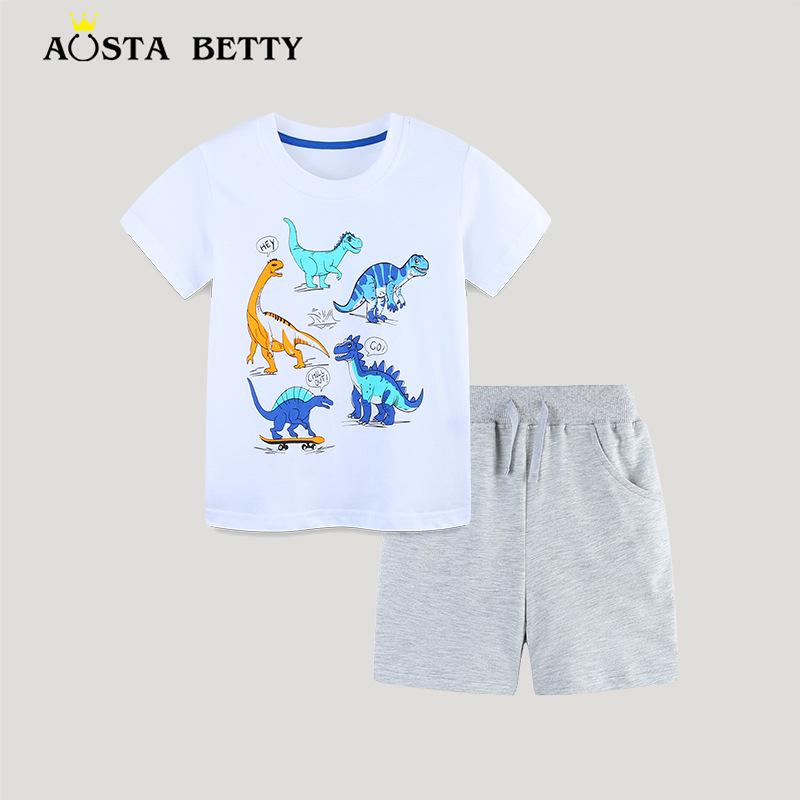 Summer Dinosaur Print Boys Short Sleeve Set - European & American Style 5 Years (115 cm)
Summer Dinosaur Print Boys Short Sleeve Set - European & American Style 5 Years (115 cm)