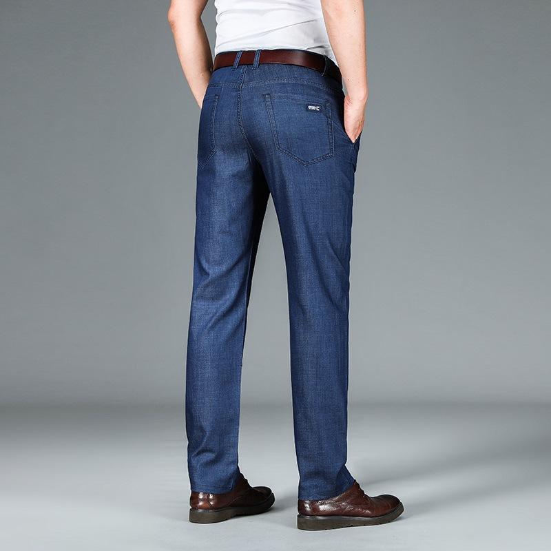 Новые летние джинсы для тенниса Мужские брюки для бизнеса среднего возраста с высокой посадкой Свободные брюки из ледяного шелка 42
Новые летние джинсы для тенниса Мужские брюки для бизнеса среднего возраста с высокой посадкой Свободные брюки из ледяного шелка 42