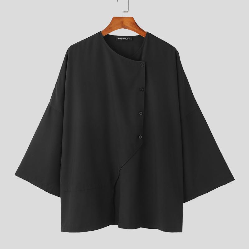 INCERUN свободные мужские рубашки с рукавом 3/4 на пуговицах нестандартные свободные топы XL
INCERUN свободные мужские рубашки с рукавом 3/4 на пуговицах нестандартные свободные топы XL