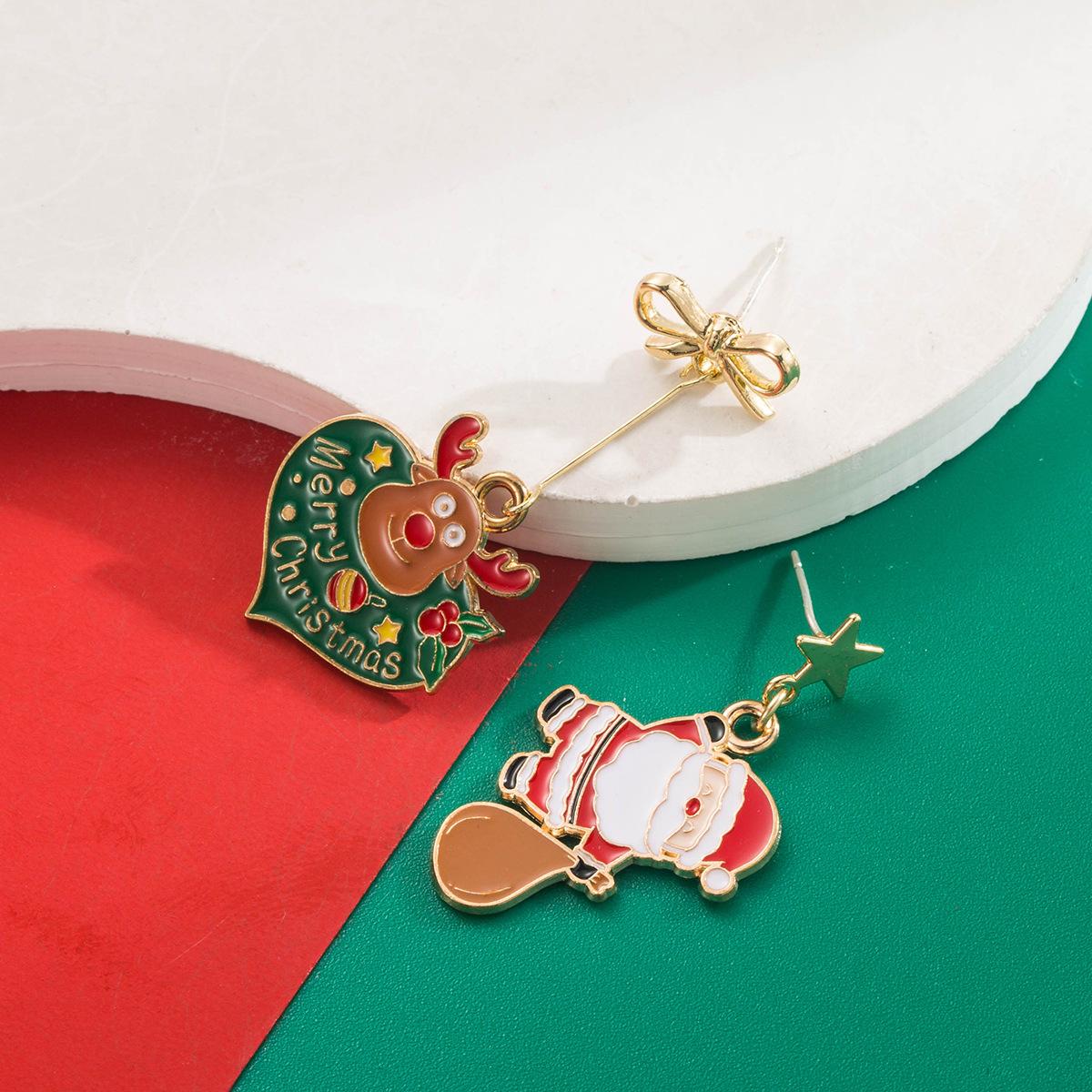 Рождественские серьги для женщин, Персонализированные серьги-капли в виде снеговика, оленя, снежинки, Праздничные серьги из сплава с эмалью Elk-Santa Claus
Рождественские серьги для женщин, Персонализированные серьги-капли в виде снеговика, оленя, снежинки, Праздничные серьги из сплава с эмалью Elk-Santa Claus