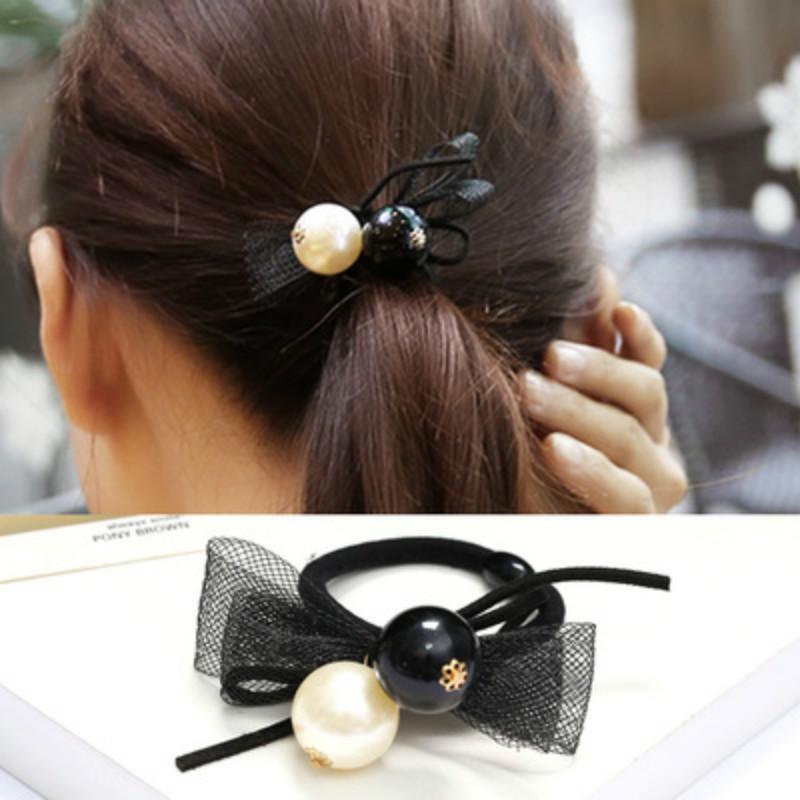 Кружевные банты и жемчужная веревка для волос чёрный
Кружевные банты и жемчужная веревка для волос чёрный