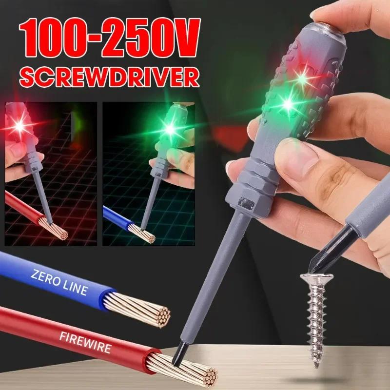 100-220V Voltage Tester Pen AC/DC Induction Power Detector Screwdriver Test Pencil Red/Green Indicator Electricians Tester Tools
100-220V Voltage Tester Pen AC/DC Induction Power Detector Screwdriver Test Pencil Red/Green Indicator Electricians Tester Tools