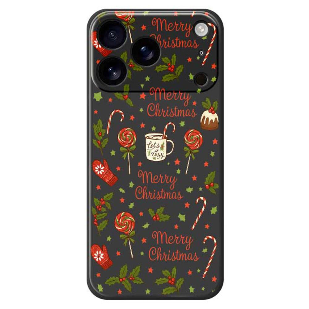 For iPhone 17 Pro Max Case Christmas Candy Gloves Pattern Printing Straight Edge TPU Phone Back Cover Black
For iPhone 17 Pro Max Case Christmas Candy Gloves Pattern Printing Straight Edge TPU Phone Back Cover Black