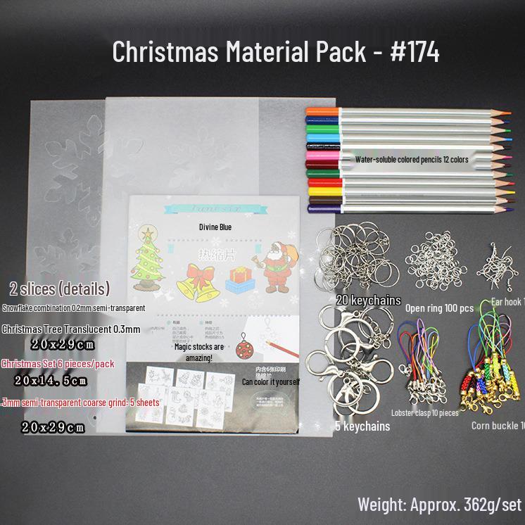 DIY Colored Pencil Heat Shrink Sheet Set - Beginner Craft Pack Heat Shrink Material Pack: 20145-181#
DIY Colored Pencil Heat Shrink Sheet Set - Beginner Craft Pack Heat Shrink Material Pack: 20145-181#