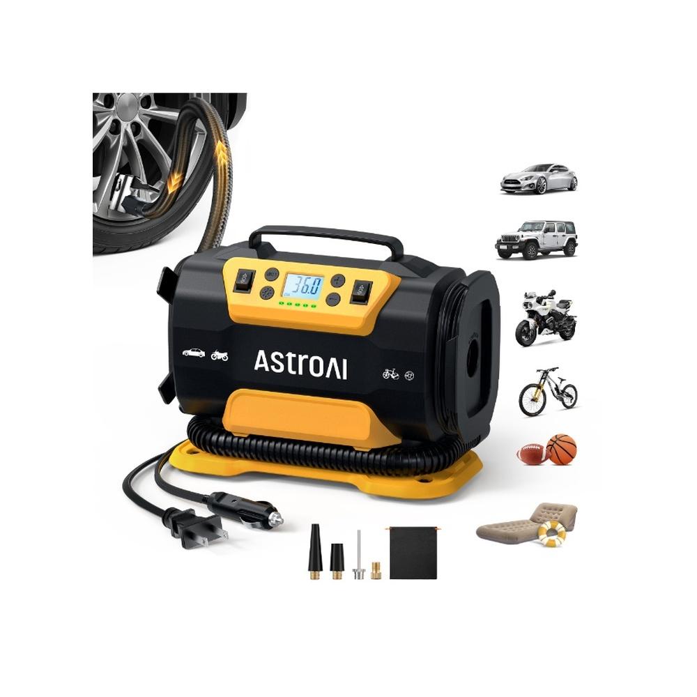 Tyre Inflator Air Compressor 150PSI Power Supply 12V DC / 230V AC Tyre Pump with Dual Metal Motors & LED Light Car Accessories for Car Bicycle and Ai
Tyre Inflator Air Compressor 150PSI Power Supply 12V DC / 230V AC Tyre Pump with Dual Metal Motors & LED Light Car Accessories for Car Bicycle and Ai