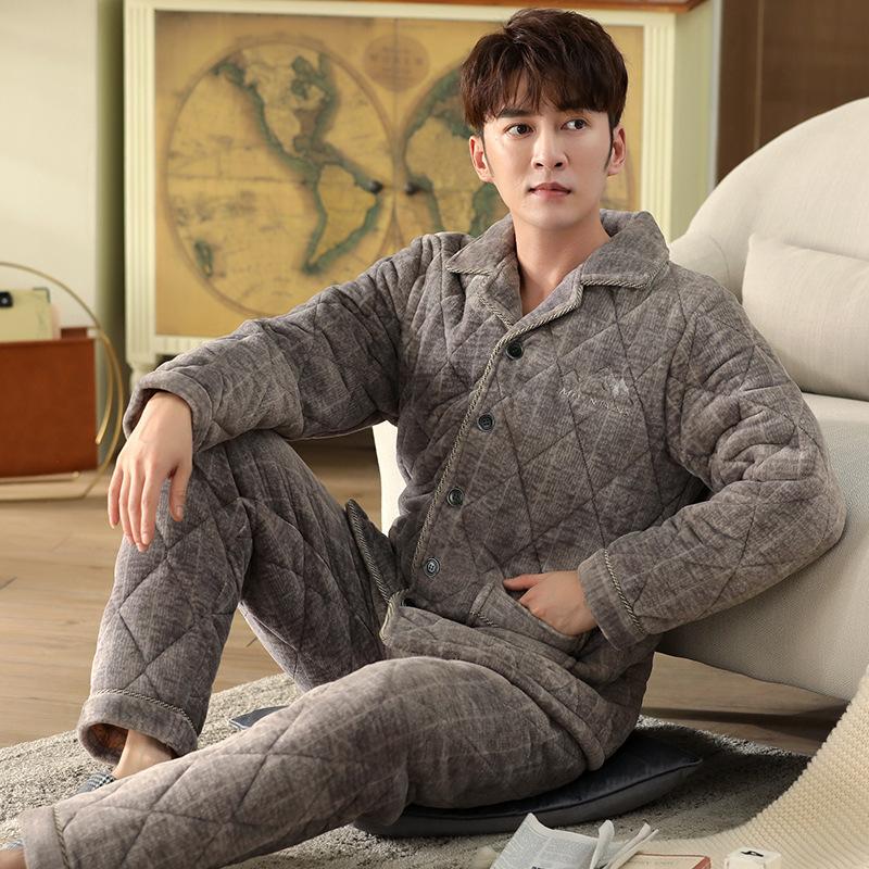 Pajamas Men S Winter Three-Layer Thickened Fleece Warm Suit Autumn And Winter Coral Fleece Padded Jacket Men S Winter Large Size 3XL
Pajamas Men S Winter Three-Layer Thickened Fleece Warm Suit Autumn And Winter Coral Fleece Padded Jacket Men S Winter Large Size 3XL