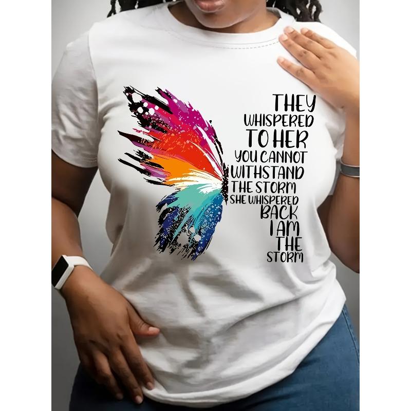 European sizes Butterfly & Letter Print Short Sleeve T-Shirt - Women s Casual Summer Top with Relaxed Fit, Soft Fabric, and Stylish Design S белый
European sizes Butterfly & Letter Print Short Sleeve T-Shirt - Women s Casual Summer Top with Relaxed Fit, Soft Fabric, and Stylish Design S белый