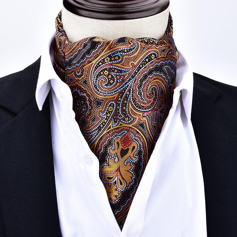 Мужской формальный шарф на шею из полиэстера и шелка в британском стиле
Мужской формальный шарф на шею из полиэстера и шелка в британском стиле