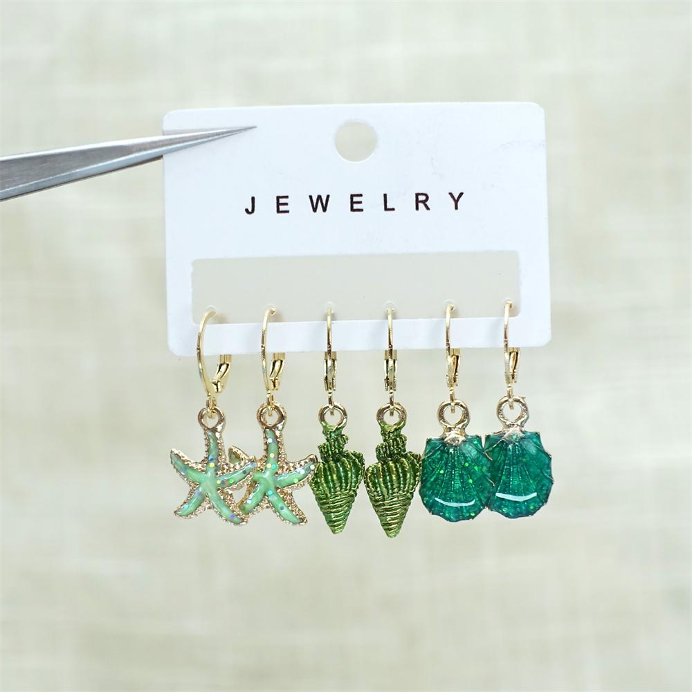 6pcs Enamel Starfish Shell Hoop Earrings Set for Women Colorful Metal Conch Geometric Earrings Summer Party Jewelry Gifts
6pcs Enamel Starfish Shell Hoop Earrings Set for Women Colorful Metal Conch Geometric Earrings Summer Party Jewelry Gifts