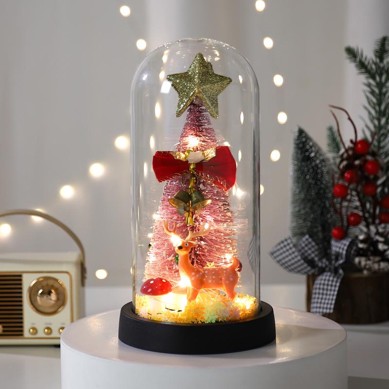 Illuminated Glass Christmas Tree with Elk Decoration
Illuminated Glass Christmas Tree with Elk Decoration