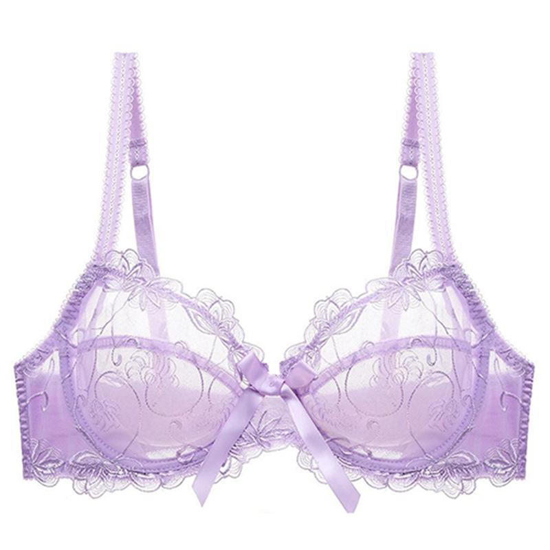 Sexy underwear women s French ultra-thin transparent lace erotic underwear large chest small large size bra cover 95D світло-фіолетового кольору
Sexy underwear women s French ultra-thin transparent lace erotic underwear large chest small large size bra cover 95D світло-фіолетового кольору