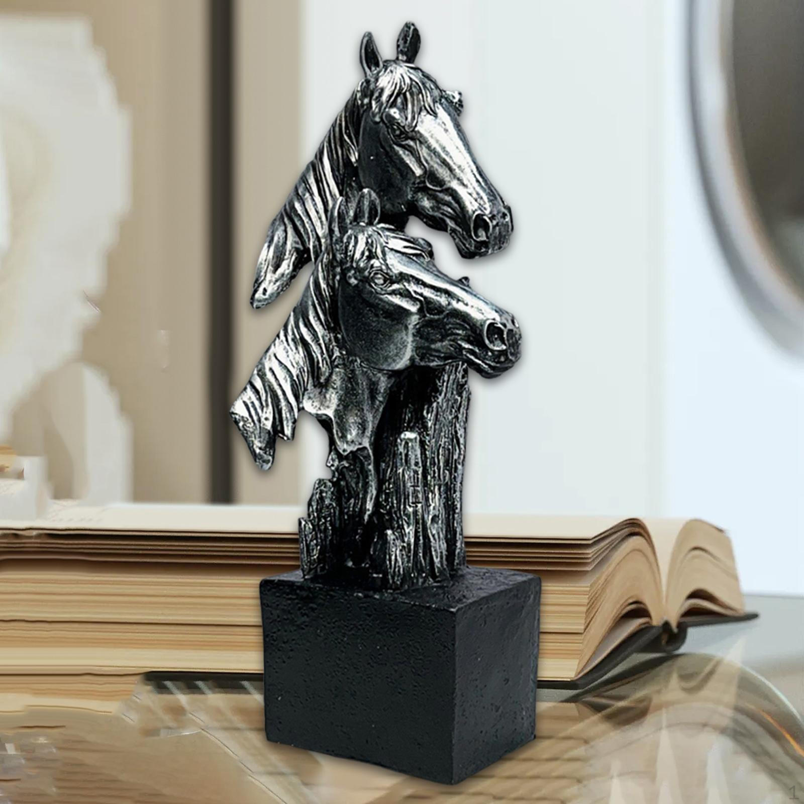 Horse Head Statue Animal Bust Decorative Sculpture Handmade Resin Figurine Suitable for Home Office Sliver
Horse Head Statue Animal Bust Decorative Sculpture Handmade Resin Figurine Suitable for Home Office Sliver