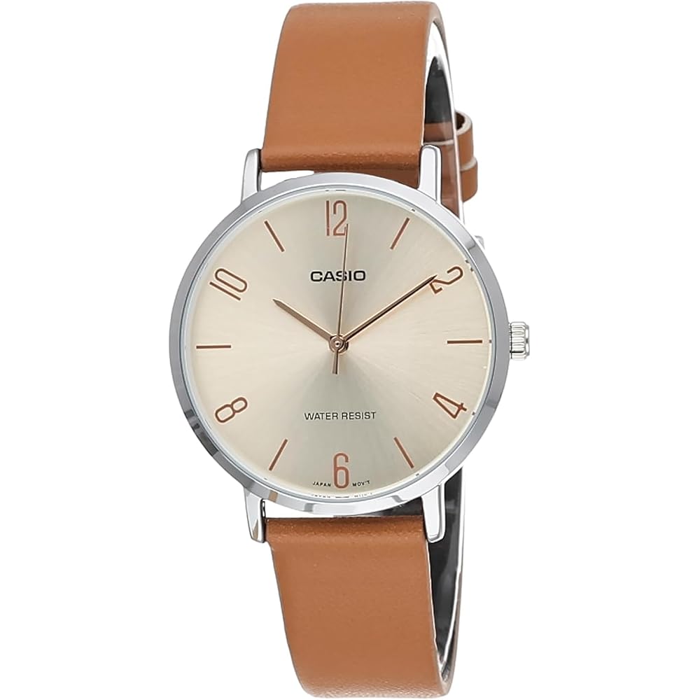 Casio LTP-VT01L-5B Women s Minimalist Analog Watch Beige Dial Brown Leather Band Brown
Casio LTP-VT01L-5B Women s Minimalist Analog Watch Beige Dial Brown Leather Band Brown