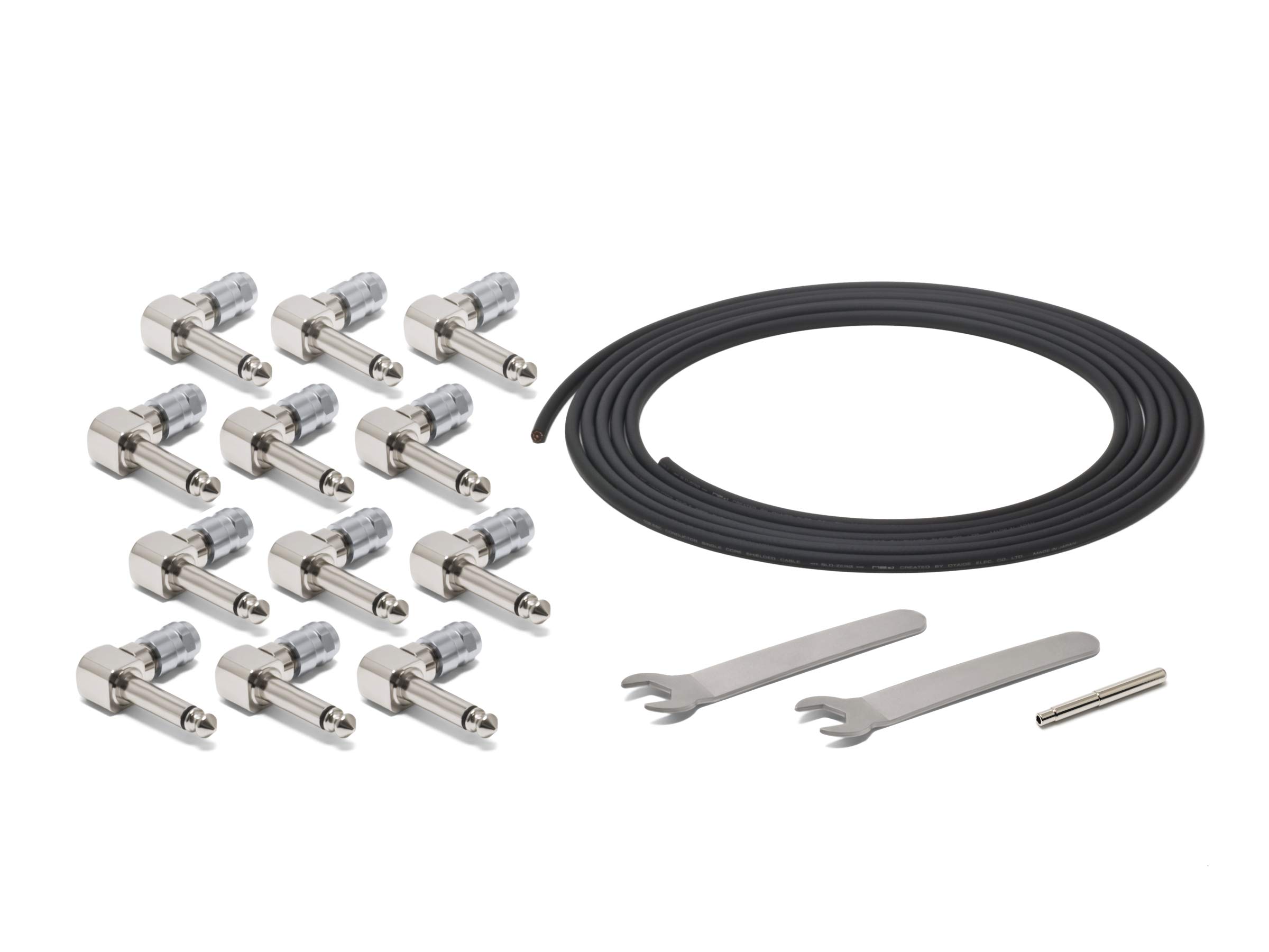 OYAIDE NEO Solderless Cable Kit L12+ (3.0m cable, 12 L-shaped plugs, 2 spanners, 1 recycling stick)
OYAIDE NEO Solderless Cable Kit L12+ (3.0m cable, 12 L-shaped plugs, 2 spanners, 1 recycling stick)