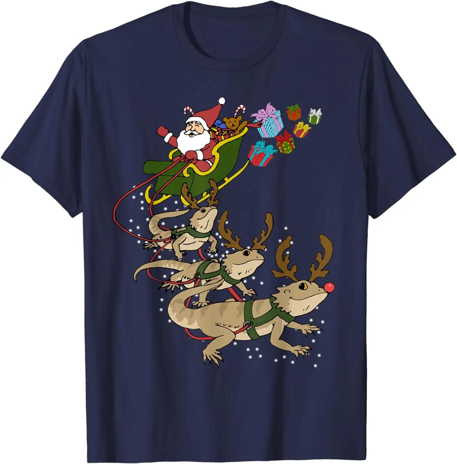 Funny Santa Reindeer Bearded Dragon Sleigh Christmas Gift T-Shirt 100% Cotton O-Neck Short Sleeve Casual Mens T-shirt Size S-3XL 4XL
Funny Santa Reindeer Bearded Dragon Sleigh Christmas Gift T-Shirt 100% Cotton O-Neck Short Sleeve Casual Mens T-shirt Size S-3XL 4XL
