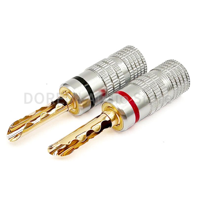 HIFI Pure Copper Banana Plugs 24K Gold-plated 4MM Banana Connector with Screw Lock For Audio Speaker Jack Amplifier Cable Plug 4PCS
HIFI Pure Copper Banana Plugs 24K Gold-plated 4MM Banana Connector with Screw Lock For Audio Speaker Jack Amplifier Cable Plug 4PCS